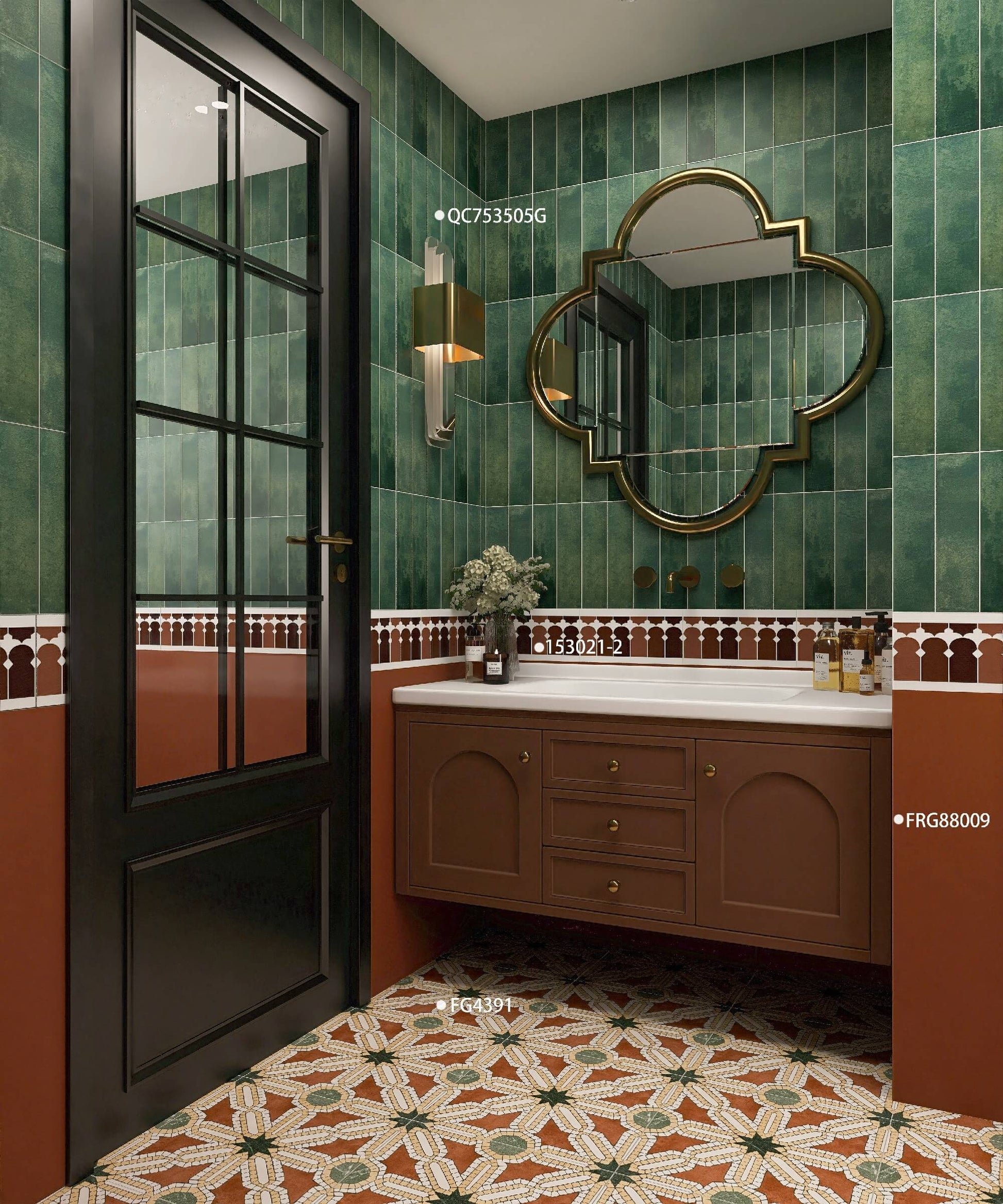 FY-153021 琺琅腰線-花磚 鴻圖80建材城