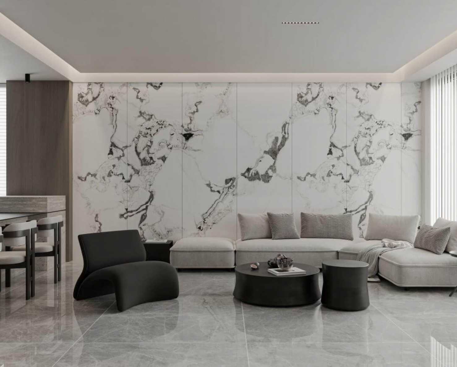 芬迪白 800x2600mm 岩板9S826LT004A