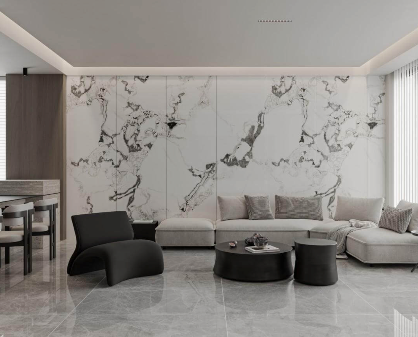 芬迪白 800x2600mm 岩板9S826LT004A