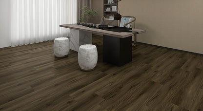 煙燻霧褐-10710 SPC石塑地板 1520*230*10mm