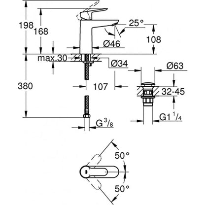 GROHE 23775000-面盆龍頭