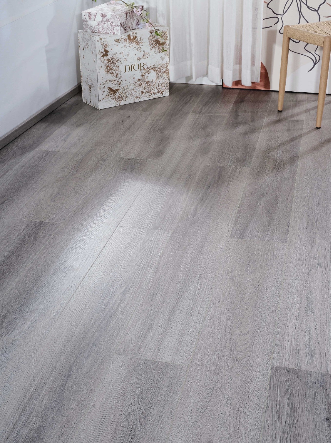 Karten 6.5mm  spc石塑地板-橡木金屬色(6546) Karten