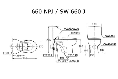 TOTO CW660NPJ 高咀座廁