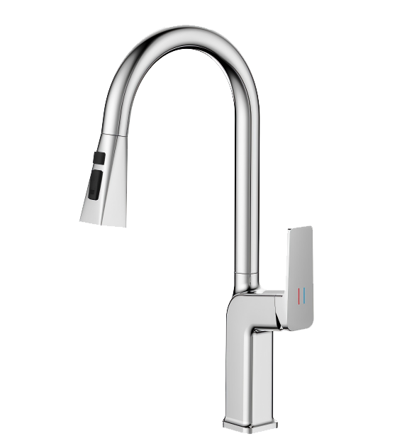 Voda 光面抽拉式廚房龍頭-8612B 鴻圖80建材城