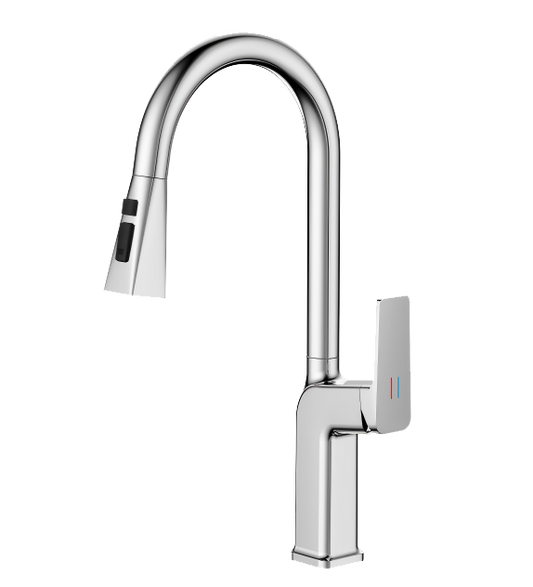 Voda 光面抽拉式廚房龍頭-8612B 鴻圖80建材城
