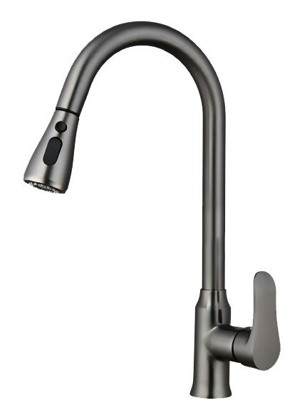 Voda 槍灰色抽拉式菜盆龍頭-8632Q 鴻圖80建材城