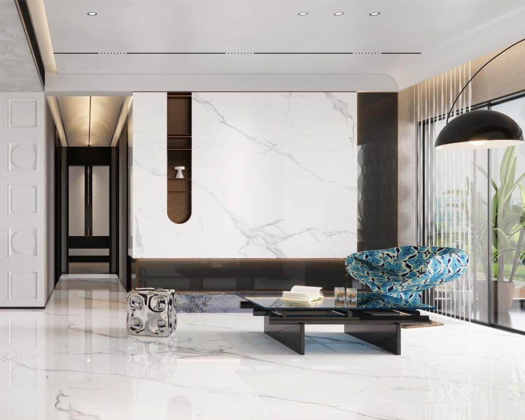 希臘白 亮面 2400x1200mm岩板 9S124F06A