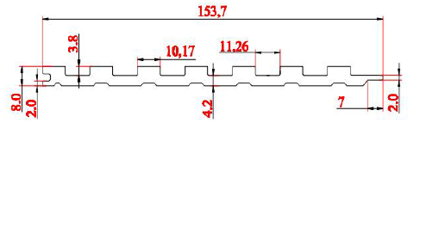 150x8實心七格柵 3米