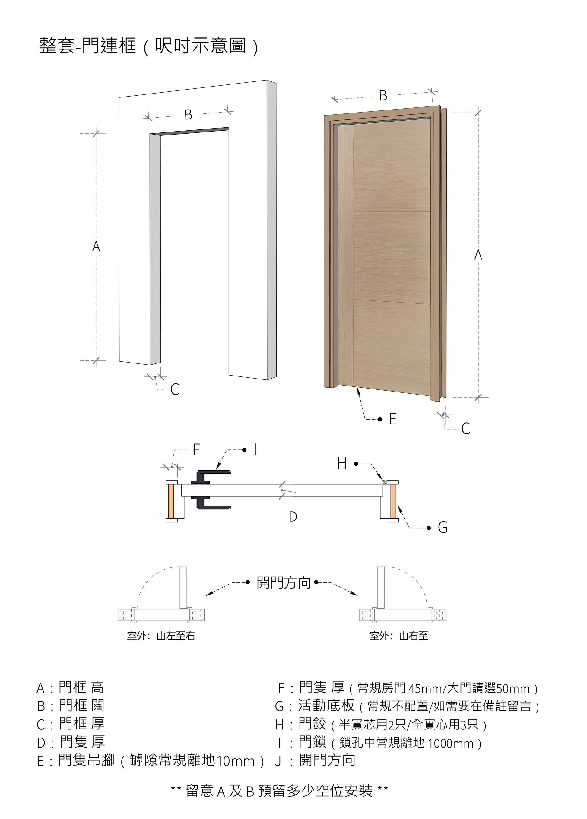 簡約款木門 B-LV238 鴻圖80建材倉